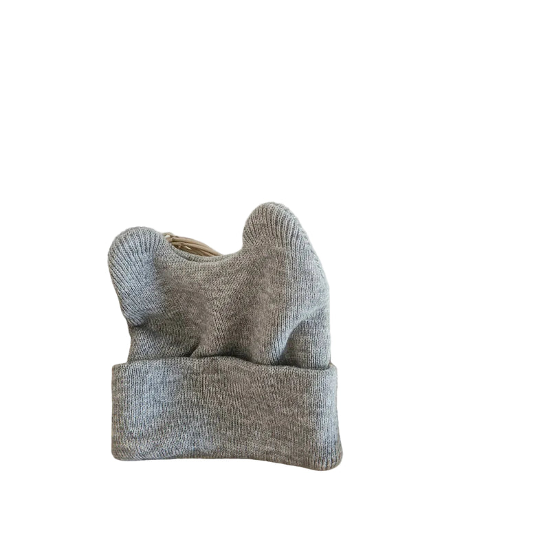 Sterling™ Baby Knit Beanie with Ribbed Design & Bear Ears