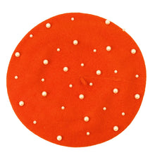 Sterling Celestine Wool Beret™ with Pearl Bead Detail
