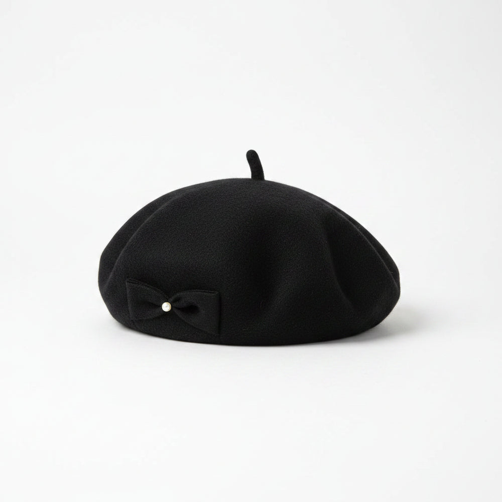 Sterling™ Mireya Wool Painter Beret With Bow Detail