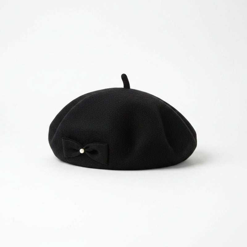 Sterling™ Mireya Wool Painter Beret With Bow Detail