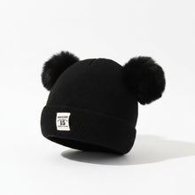 Sterling TeddyPuff Baby Knit Beanie™ Double Pom Bear Detail
