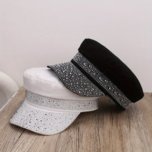 Sterling Flat Top Rhinestone Baseball Cap™ Mesh Back Arc Visor