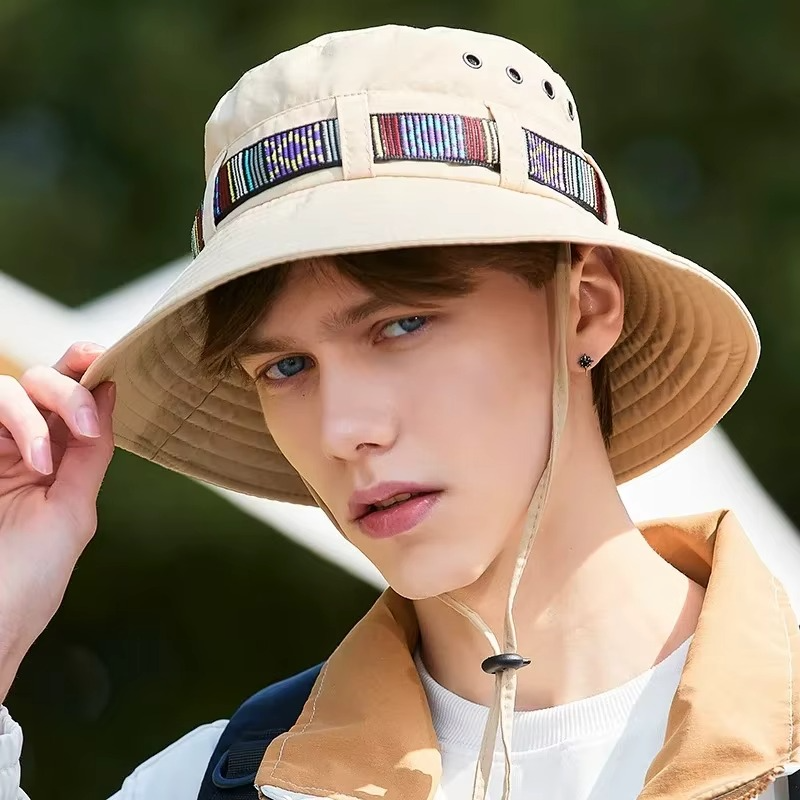 Sterling Striped Boho Style Summer Sun Hat™ Wide Brim Straw