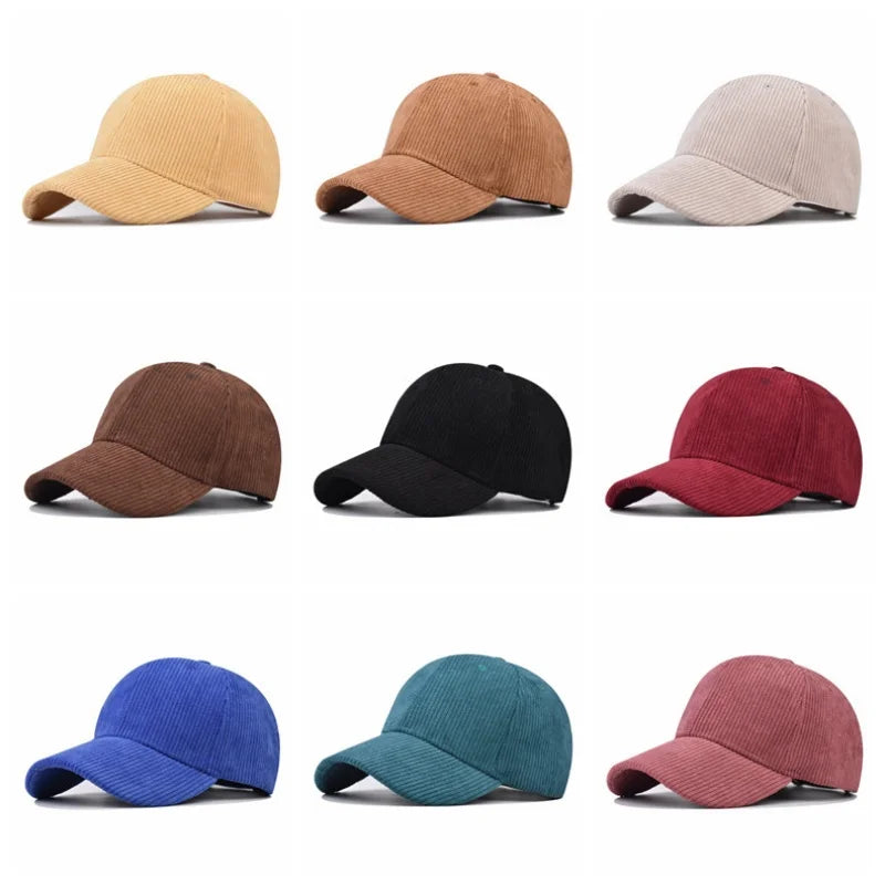 Sterling Corduroy Baseball Cap With Adjustable Buckle Closure