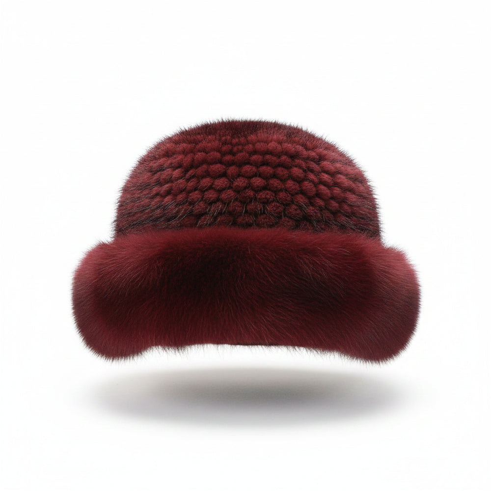 Sterling Norelle Winter Beanie™ - Knitted Mink & Fox Fur