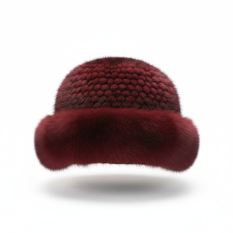 Sterling Norelle Winter Beanie™ - Knitted Mink & Fox Fur
