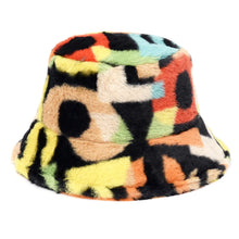 Sterling Flower Plush Faux Fur Bucket Hat™ With Floral Pattern
