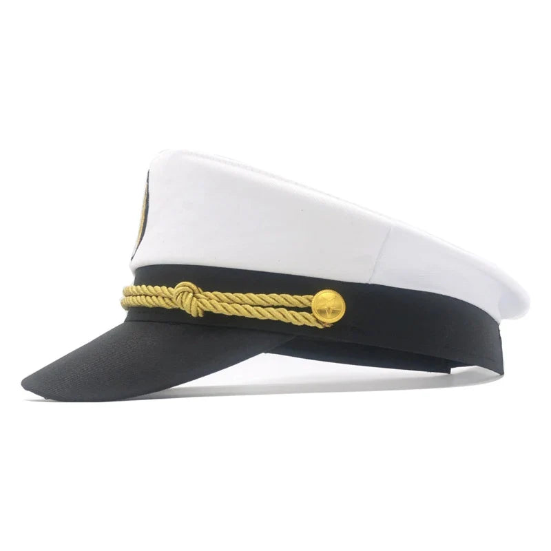 Sterling Captain Sailor Cap™ Embroidered Crest & Rope Detail
