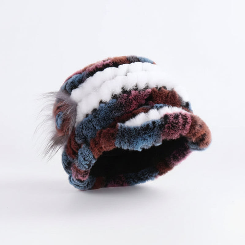 Sterling Rex Knit™ Beanie Winter Hat Rabbit Fur Soft Knitted Finish