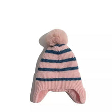 Sterling Marlow Striped Knit Earflap Beanie™ with Pom Pom