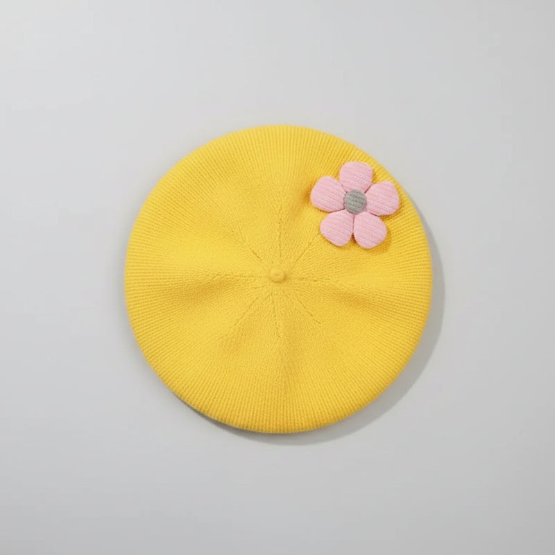 Sterling Petalyn Baby Beret™ with Floral Accent