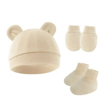 Sterling™ Newborn Bow Beanie and Mittens Set