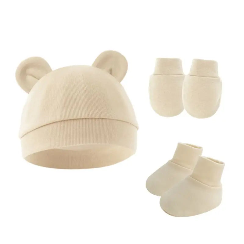Sterling™ Newborn Bow Beanie and Mittens Set