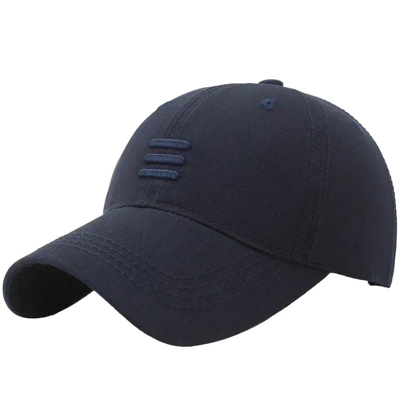 Sterling™ Cotton Baseball Cap With Three Bar Detail