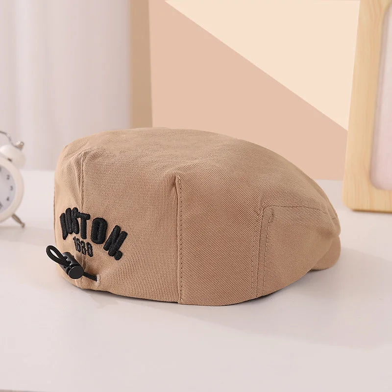 Sterling Harbor Kids Cotton Blend Beret™ with Letter Detail