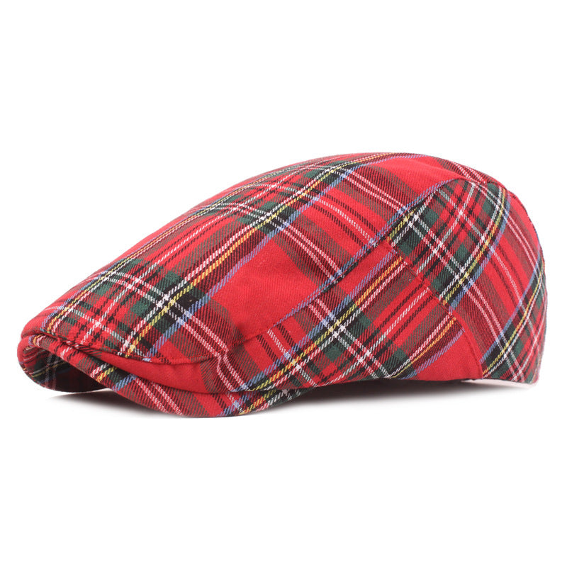 Sterling Fine Stripe Lattice Beret™ Plaid Duckbill Brim