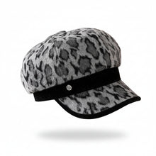 Sterling™ Newsboy Beret Octagonal Crown Leopard Print