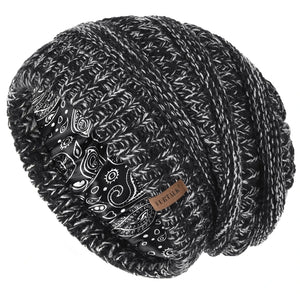 Sterling Satin Lined Cable Knit Beanie™ Chunky Slouchy Design