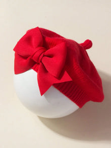 Sterling™ Baby Knit Beret with Bow Detail