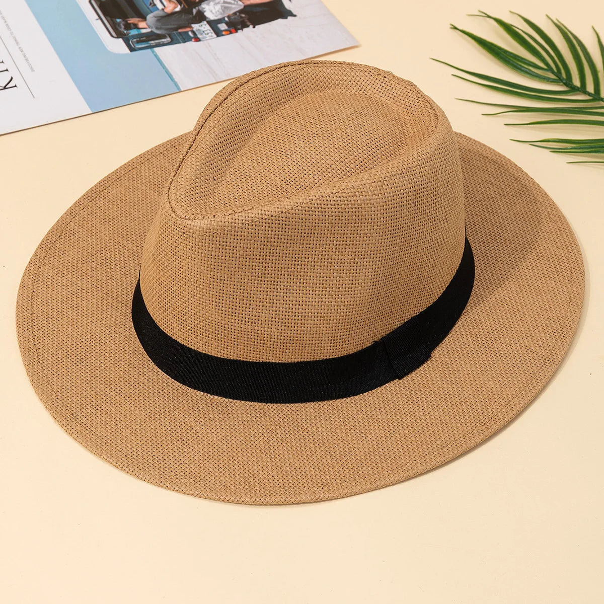 Sterling Monaco Classic™ Straw Fedora Espresso Band