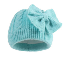 Sterling™ Baby Knit Bow Hat Soft Stretch Beanie With Oversized Bow