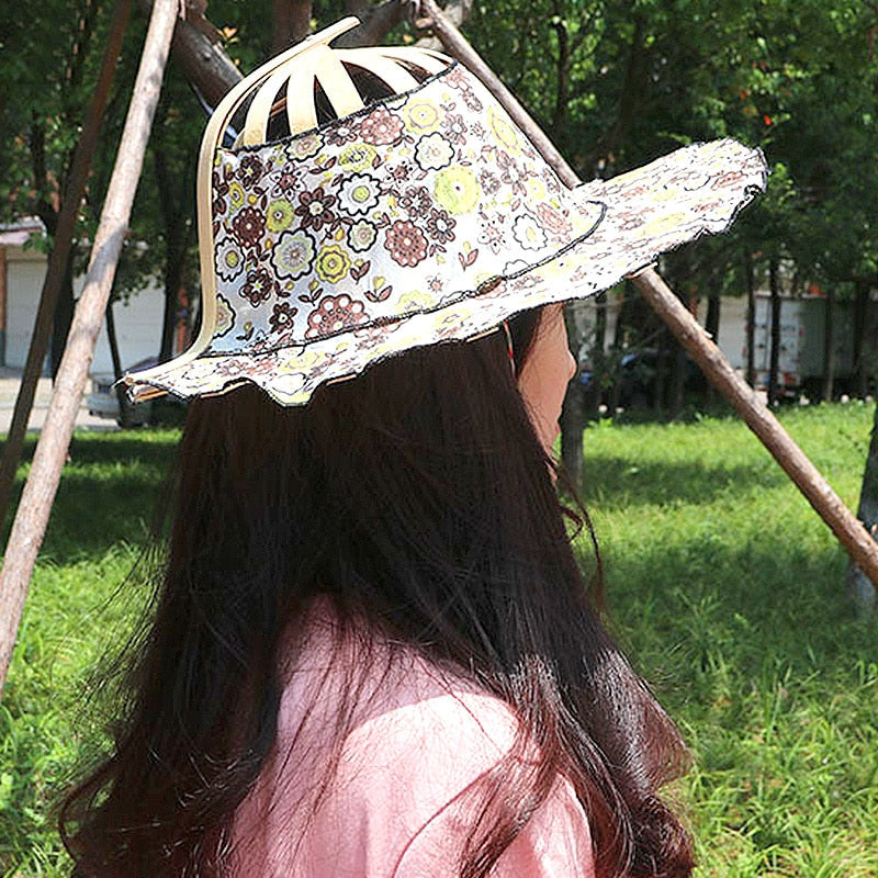 Sterling Foldable Bamboo Hat™ Wide Brim Bamboo Cord Detail