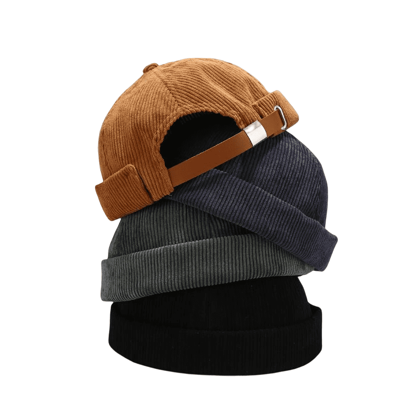 Sterling Sailor Corduroy™ Docker Cap Textured Brimless Cotton Hat