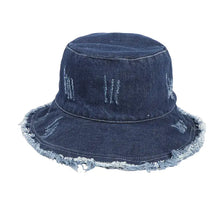 Sterling Salford Bucket™ Hat Cotton Denim Frayed Edge