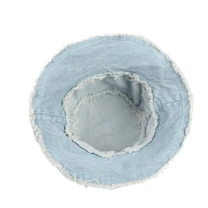 Sterling Salford Bucket™ Hat Cotton Denim Frayed Edge