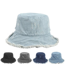 Sterling Salford Bucket™ Hat Cotton Denim Frayed Edge