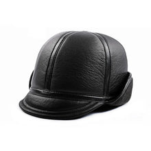 Sterling Winter Bomber Hat™ Warm Sheep Leather Cap With Faux Fur Ear Flaps