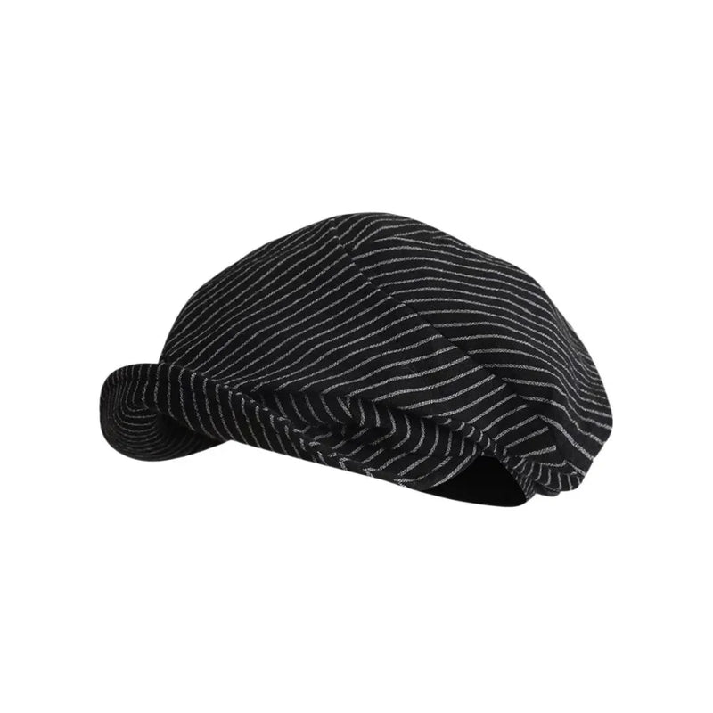 Sterling Sora Striped Cotton Linen Newsboy Cap™ With Octagonal Crown