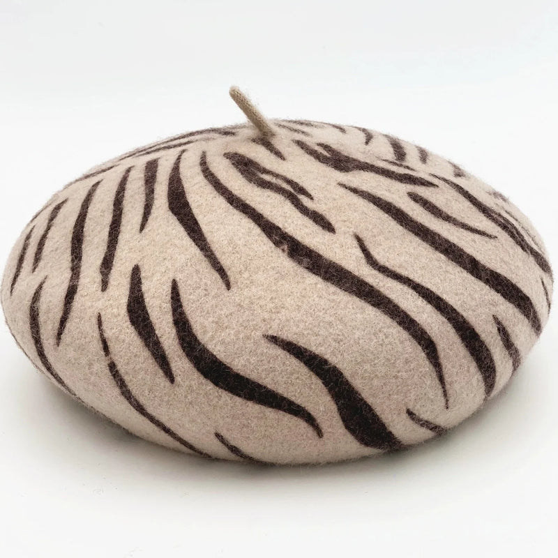 Sterling™ Retro Striped Pumpkin Beret Wool Blend Artist Hat