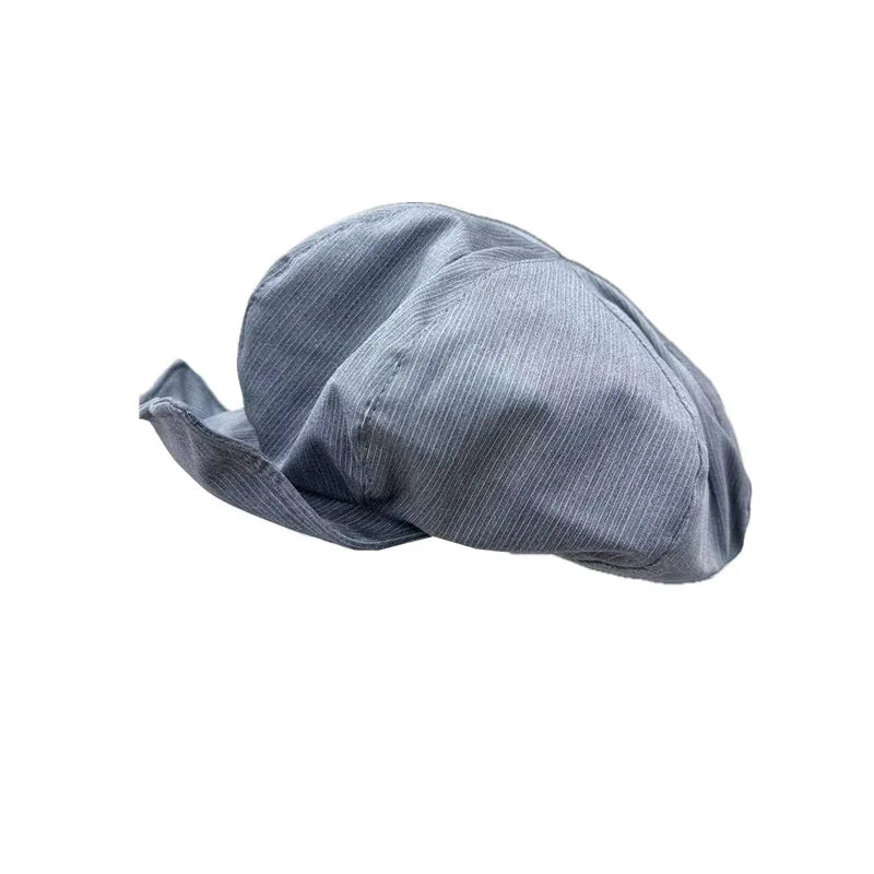 Sterling Striped Woven Octagonal Beret™ With Short Brim