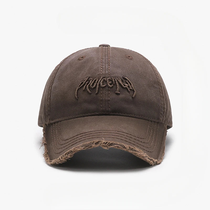Sterling™ Adjustable Cotton Baseball Cap With Raised Letter Embroidery