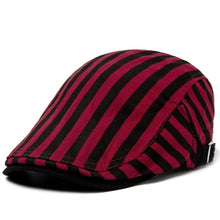 Sterling Vintage Stripes Plaid Flat Cap™ Cotton Linen Lightweight Visor
