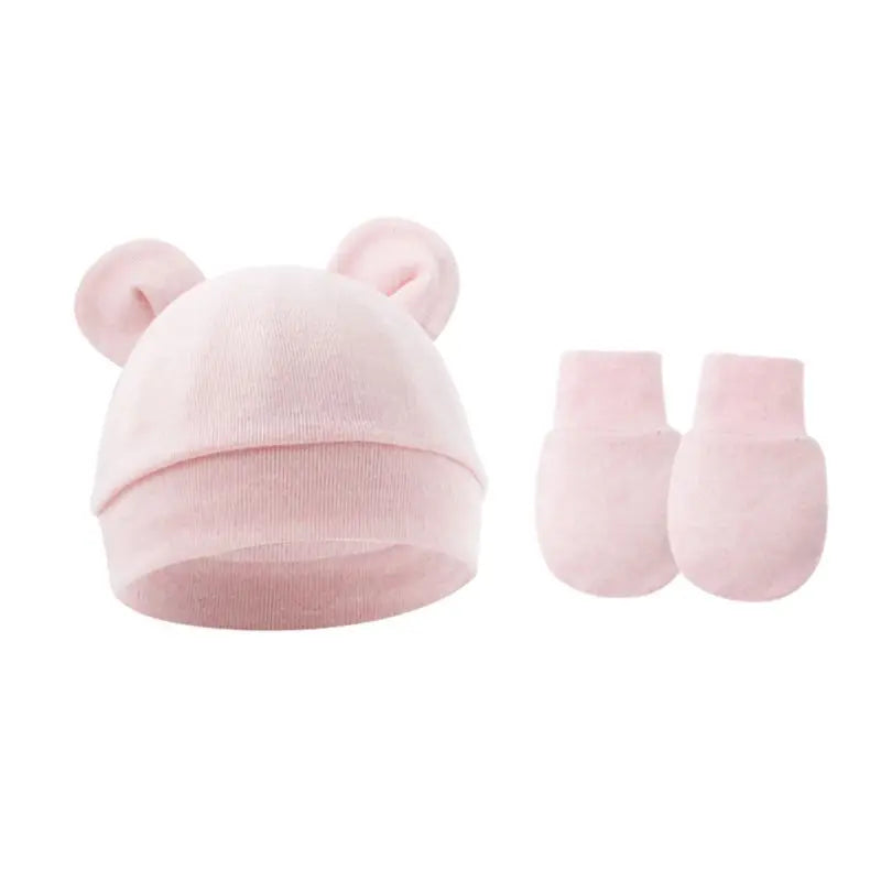 Sterling™ Newborn Bow Beanie and Mittens Set