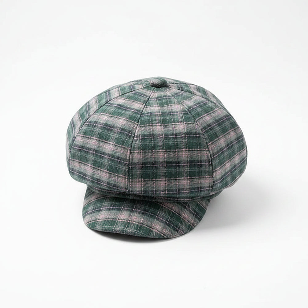 Sterling Huanji Lightweight Octagonal Beret™  With Cloud Check Pattern
