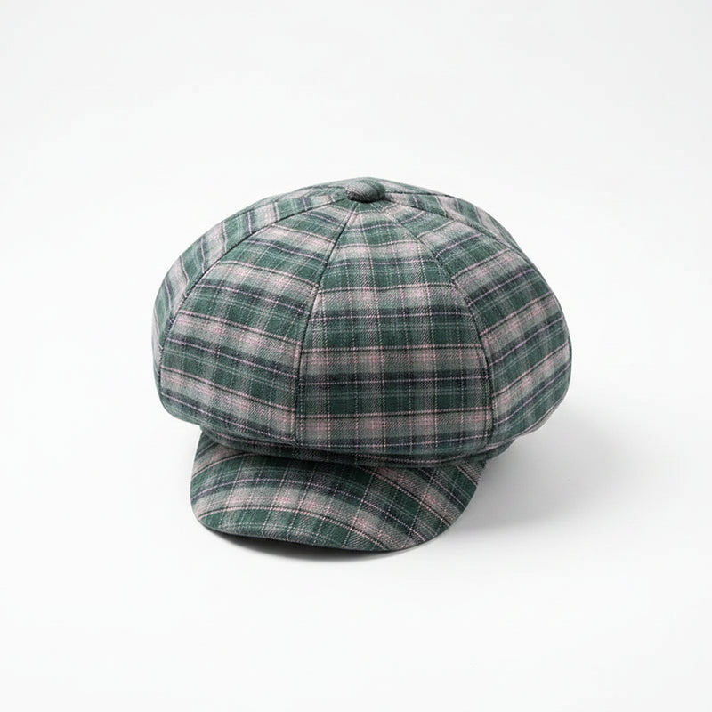 Sterling Huanji Lightweight Octagonal Beret™  With Cloud Check Pattern