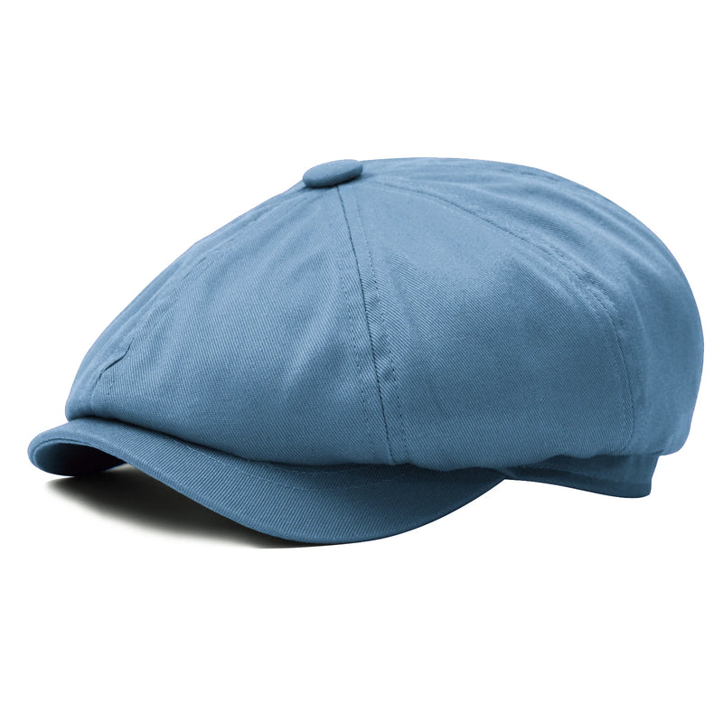 Sterling VL003 Cotton Newsboy Cap™   With Eight Panel Button Crown