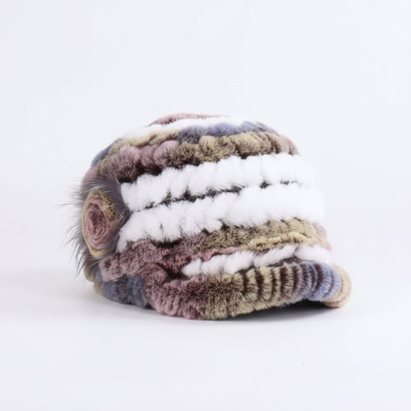 Sterling Rex Knit™ Beanie Winter Hat Rabbit Fur Soft Knitted Finish
