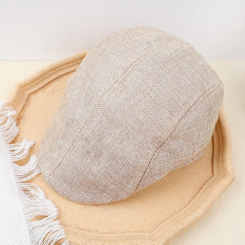 Sterling Marlowe Painter Beret Linen Blend Adjustable Solid Cap™
