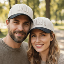 Sterling Retro Letter Embroidery™ DAD MAMA Baseball Cap Fabric Visor