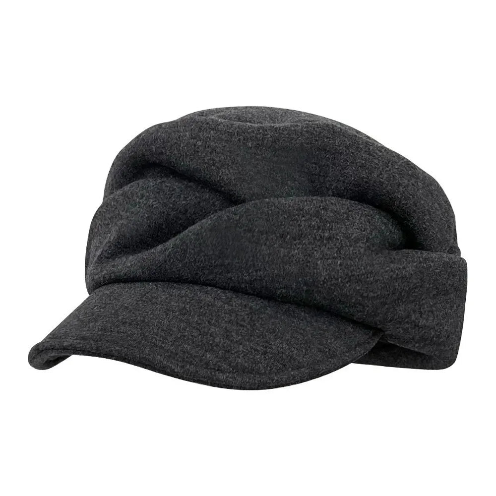 Sterling™ Pleated Wool Blend Beret Soft Foldable Crown
