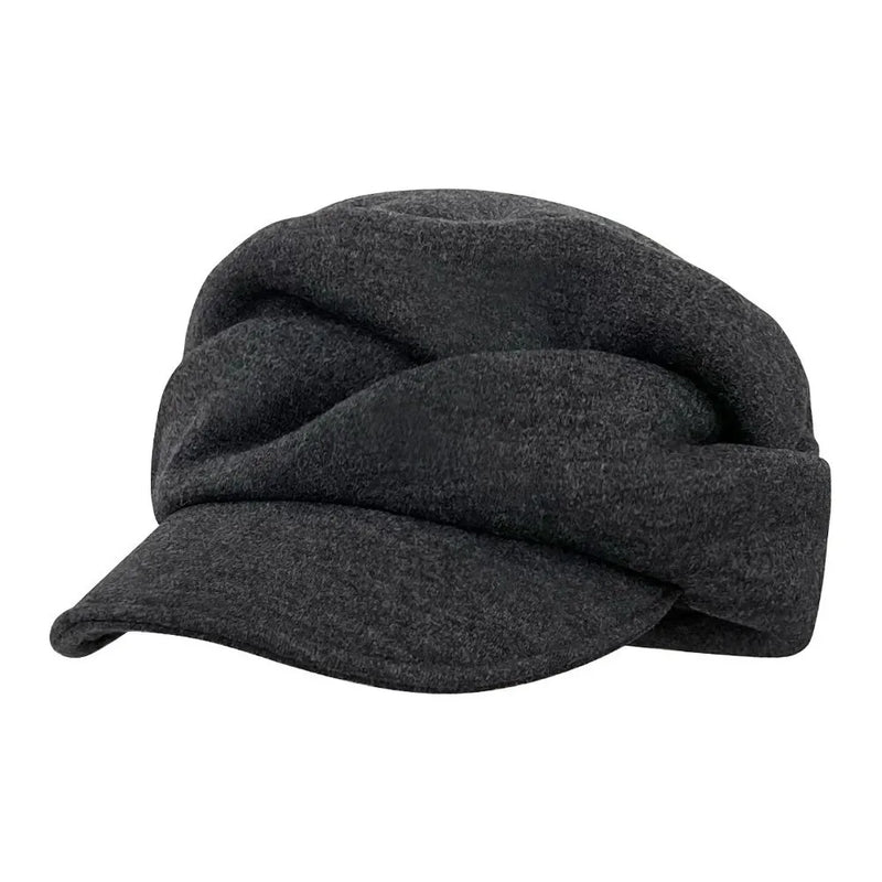 Sterling™ Pleated Wool Blend Beret Soft Foldable Crown