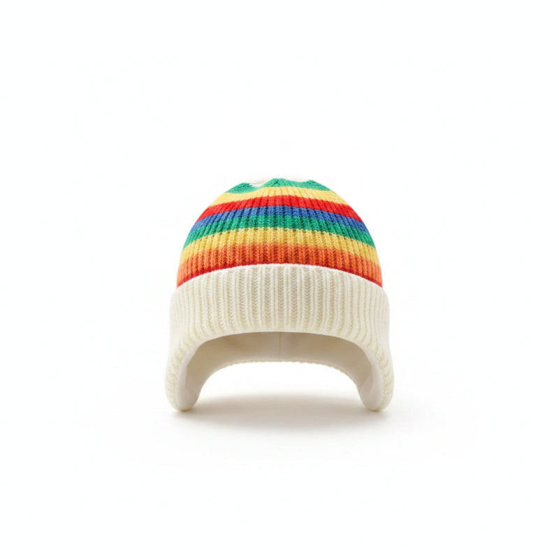 Sterling Rainbow Stripe Beanie™ with Pom Pom