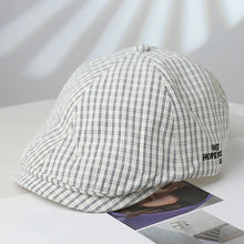 Sterling Plaid Letter Beret Short Brim™ Textured Fabric Embroidery