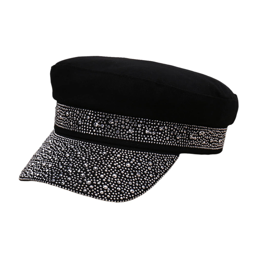 Sterling Rhinestone Flat Top Cap™ One Size Embellished Sun Hat