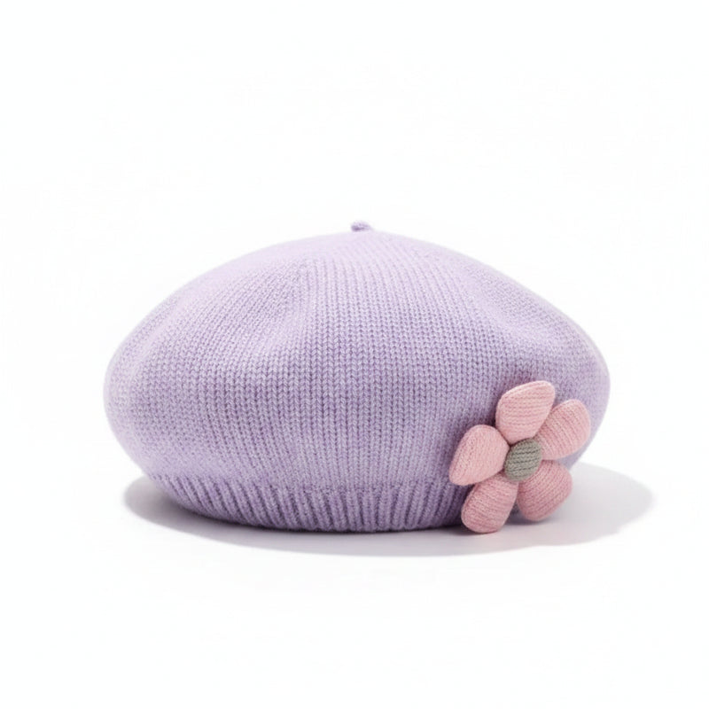 Sterling Petalyn Baby Beret™ with Floral Accent