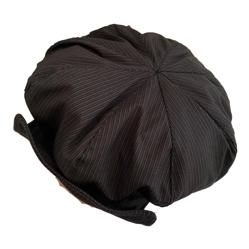 Sterling Striped Woven Octagonal Beret™ With Short Brim